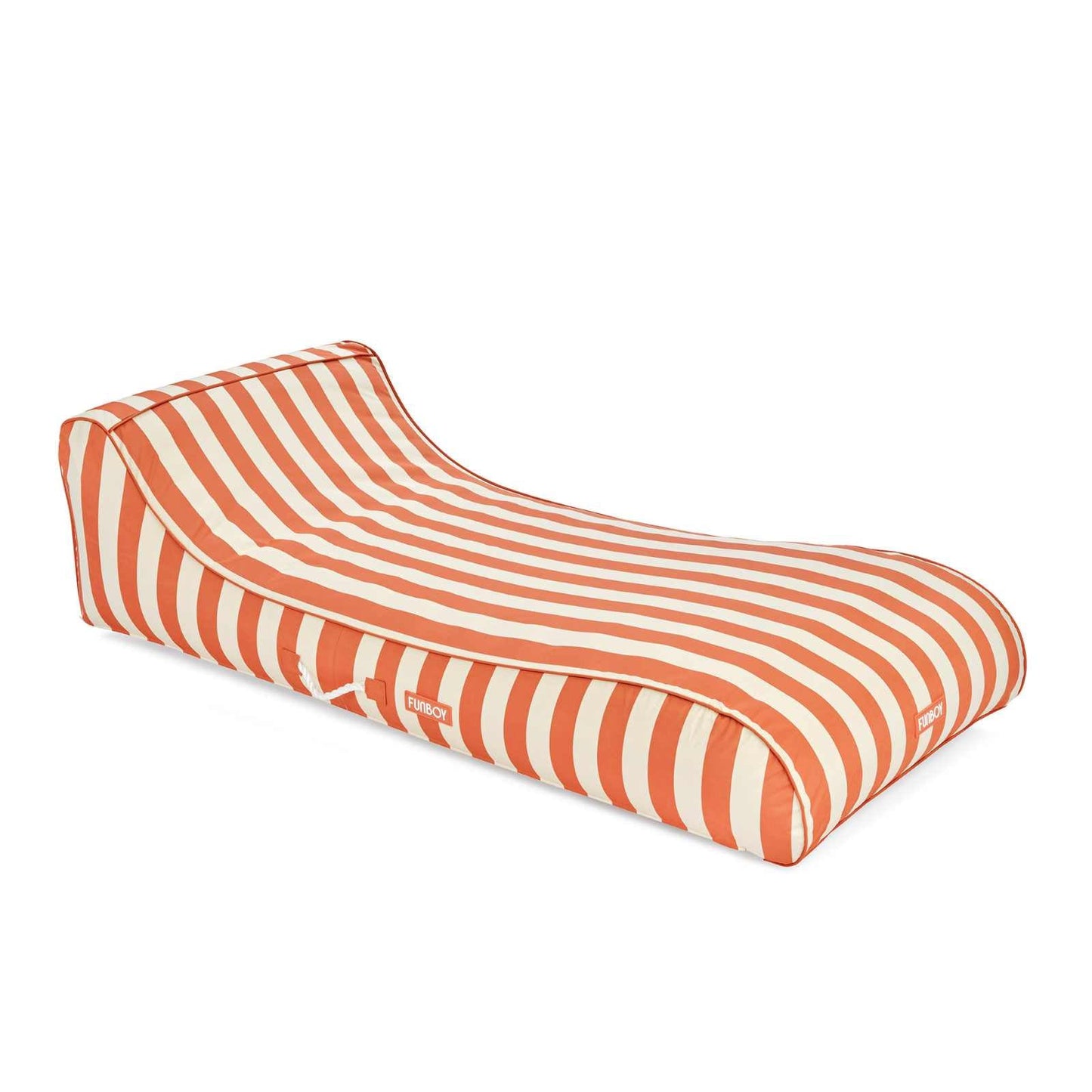Funboy Popular | Fabric Covered Pool Float - Orange Sunbed Lounger
