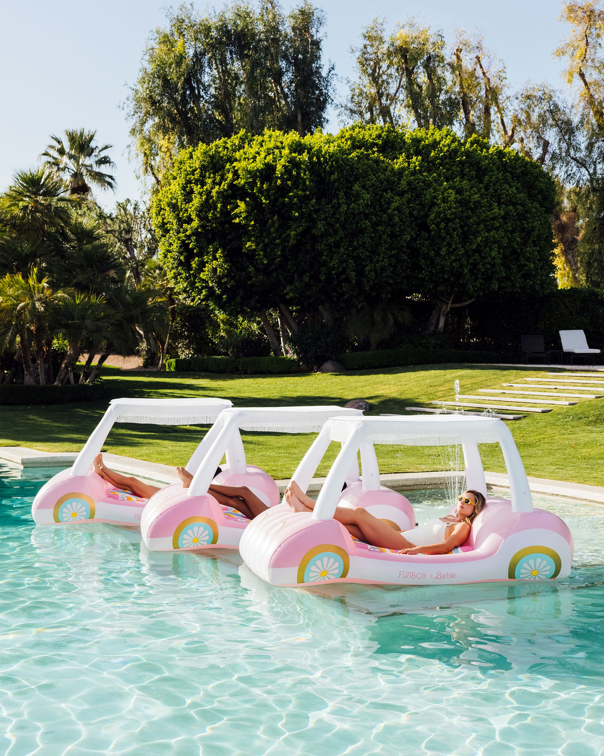 Funboy Classic | Malibu Barbie™ Golf Cart Pool Float with Shade