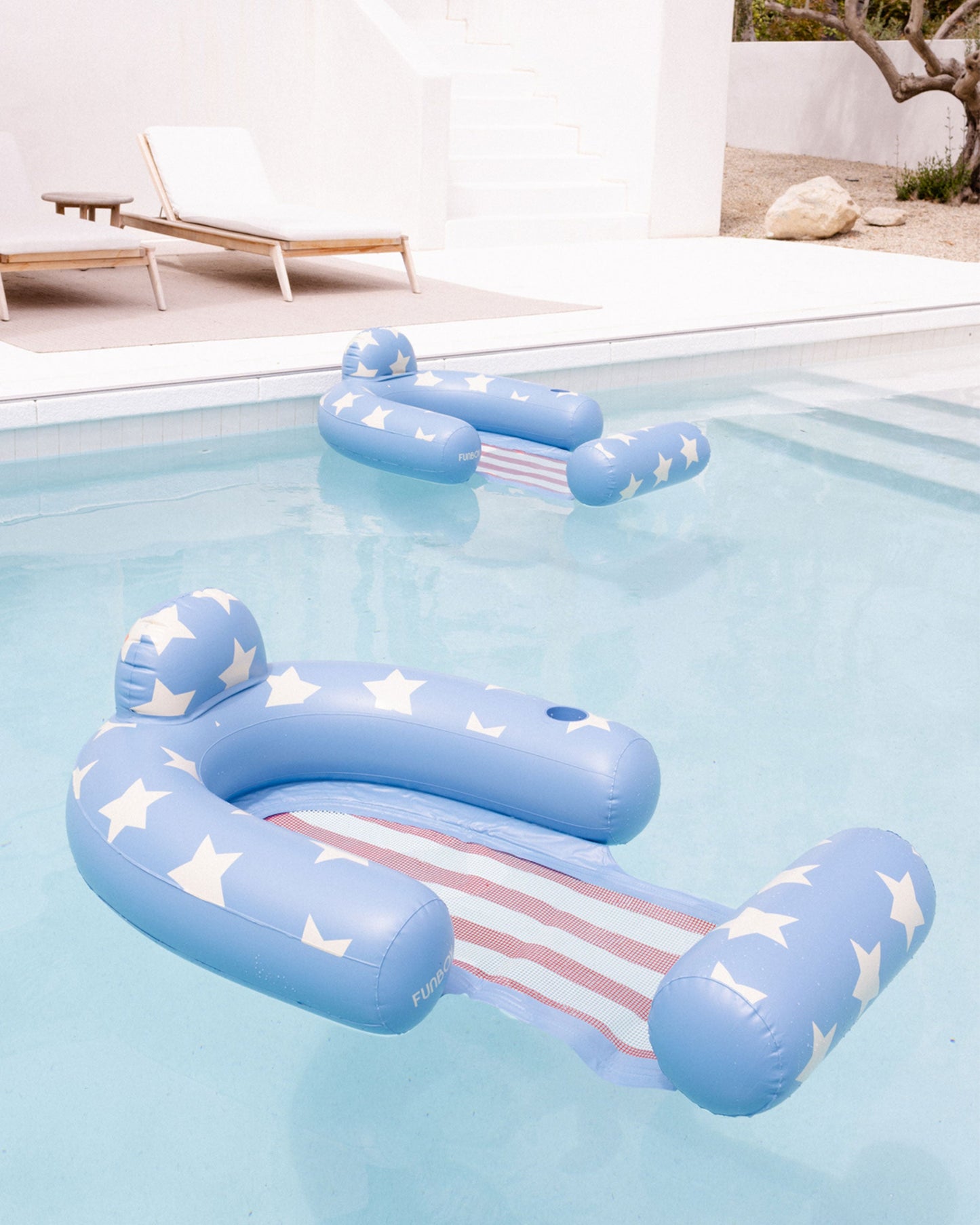 Funboy Popular | Stars & Stripes Mesh Chair Pool Float - 2 Pack