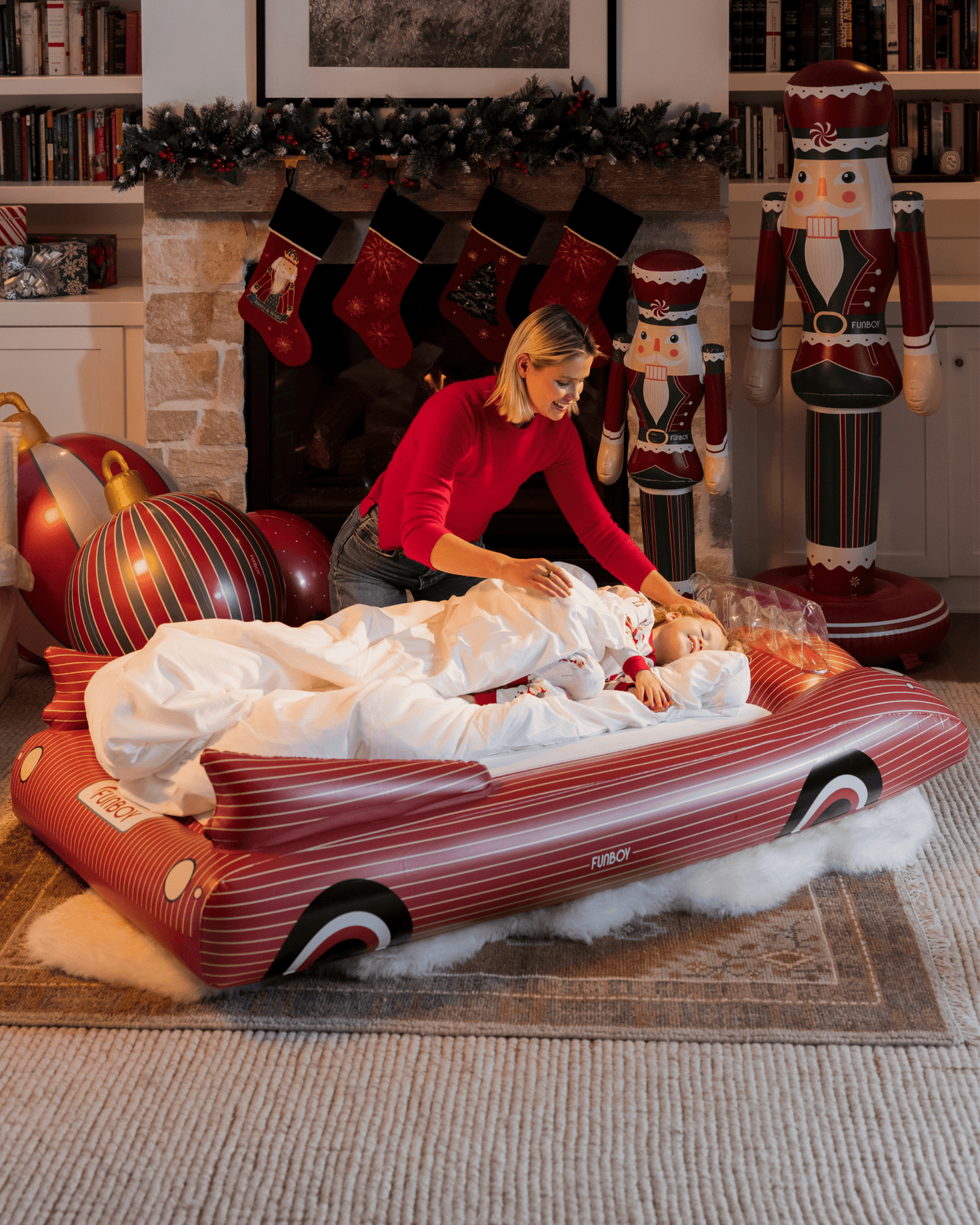 Funboy Best Seller | Kids Sleepover Bed - Christmas Convertible Air Mattress
