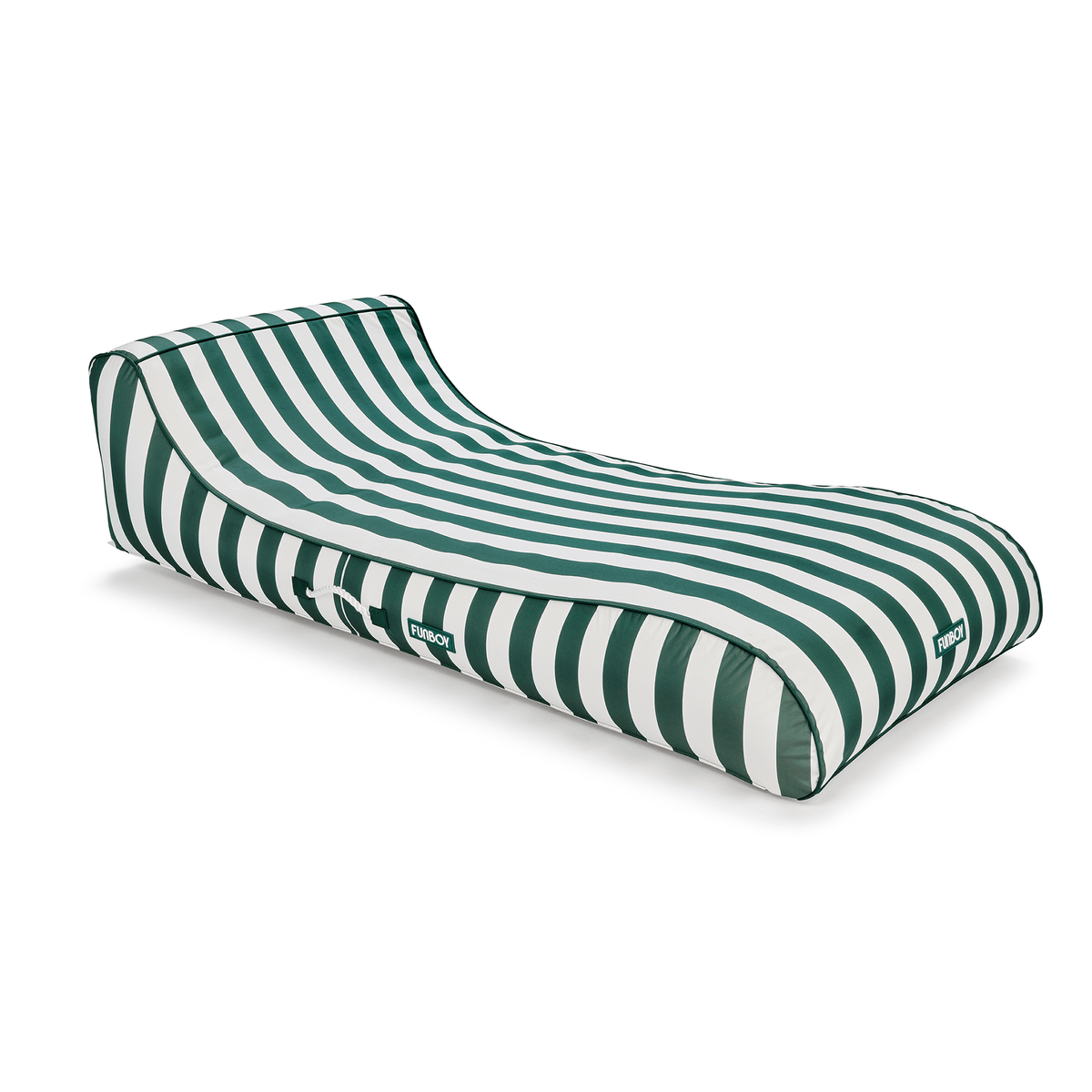 Funboy Exclusive | Fabric Covered Pool Float - Green Cabana Sunbed Lounger