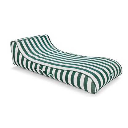 Funboy Exclusive | Fabric Covered Pool Float - Green Cabana Sunbed Lounger