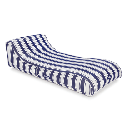 Funboy Signature | Fabric Covered Pool Float - Navy Stripe Sunbed Lounger