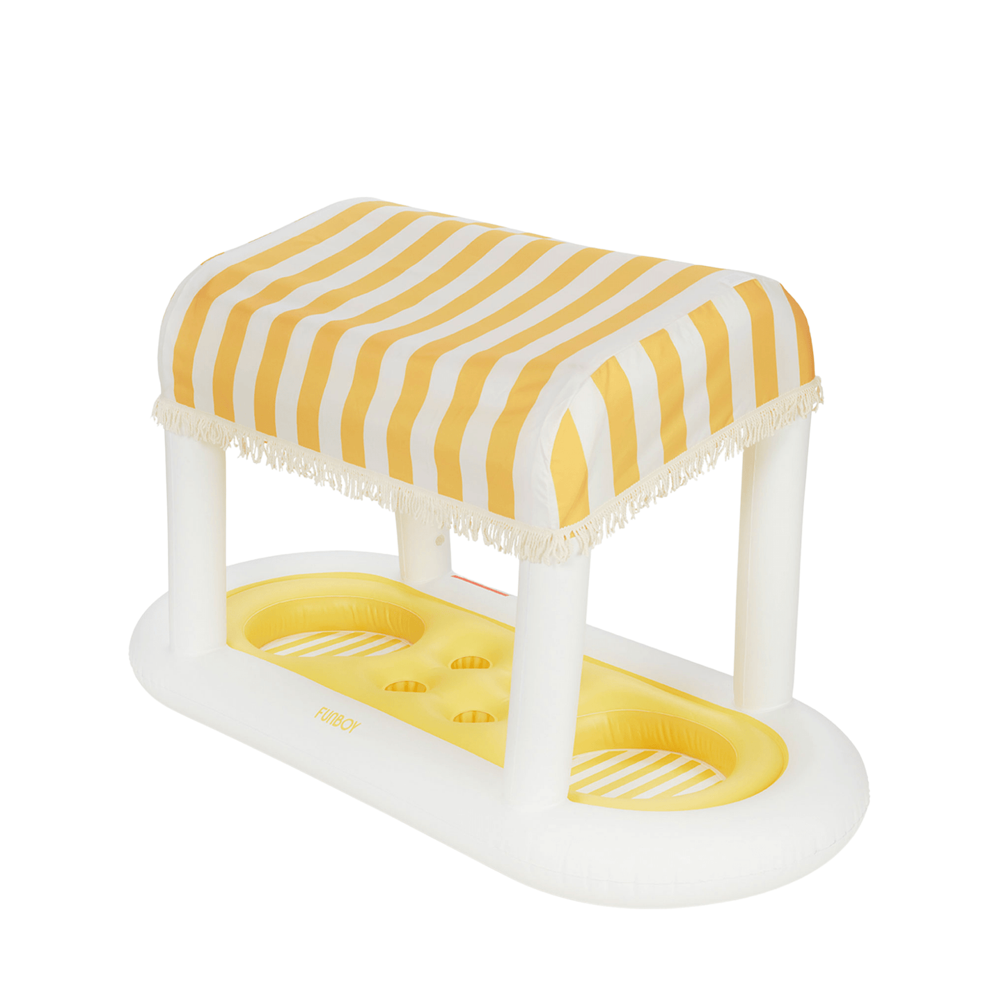 Funboy Exclusive | Yellow & White Striped Floating Cabana Bar