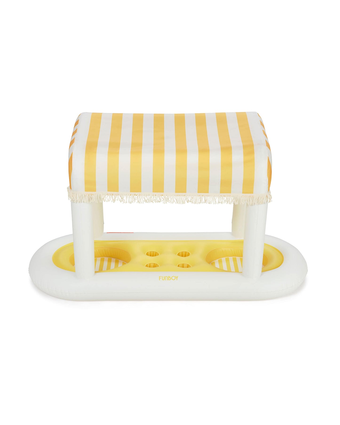 Funboy Exclusive | Yellow & White Striped Floating Cabana Bar
