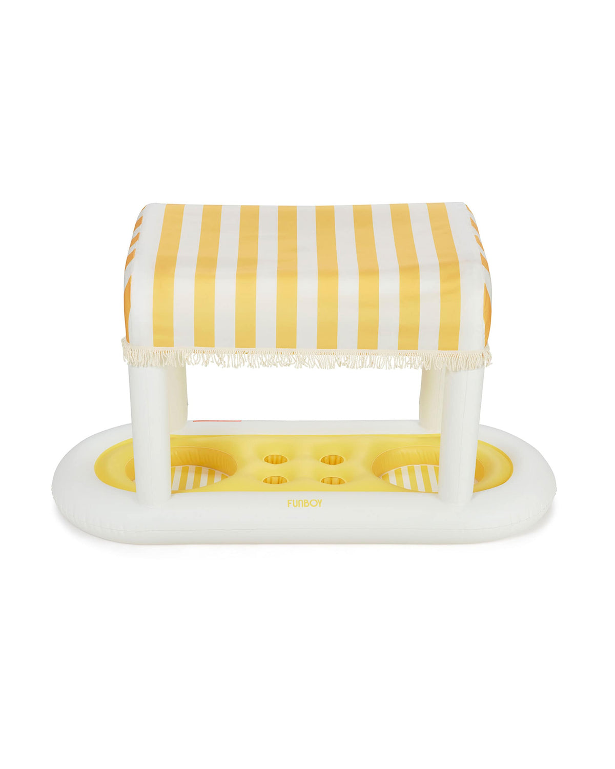 Funboy Exclusive | Yellow & White Striped Floating Cabana Bar