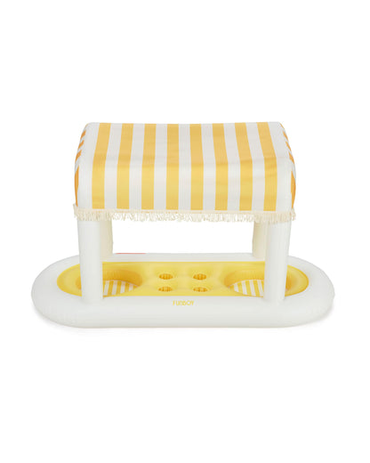 Funboy Exclusive | Yellow & White Striped Floating Cabana Bar