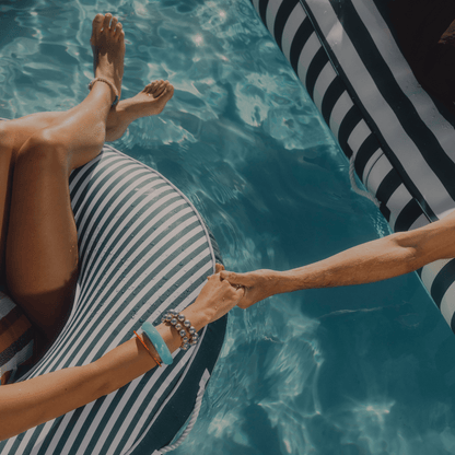 Funboy Exclusive | Fabric Covered Tube Float - Green Stripe