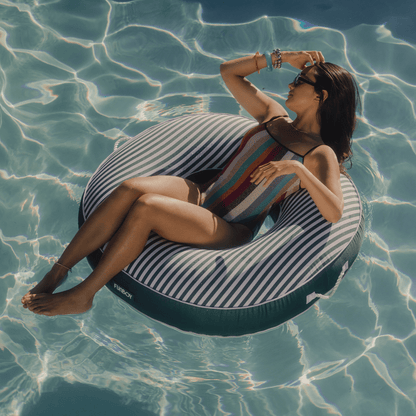 Funboy Exclusive | Fabric Covered Tube Float - Green Stripe