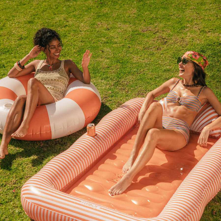 Funboy Best Seller | Burnt Orange Tanning Bundle; Tanning Pool Lounger + Tube