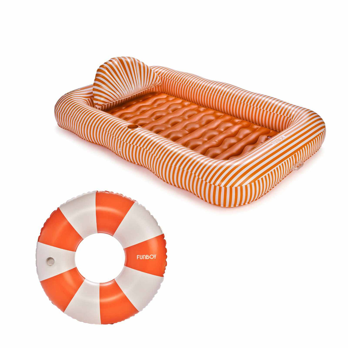 Funboy Best Seller | Burnt Orange Tanning Bundle; Tanning Pool Lounger + Tube