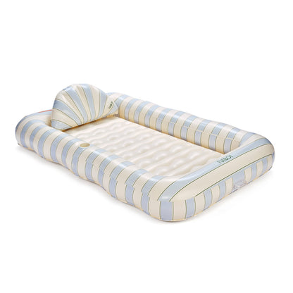 Funboy Featured | Tanning Pool Lounger: Blue, Green & White Stripes
