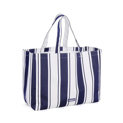 Funboy Trending | Beach Bag Tote, Navy Cabana Stripe