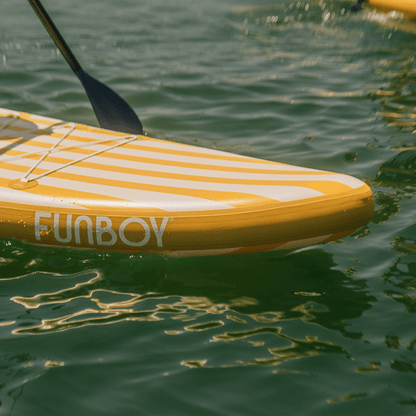 Funboy Essential | 11"6' Inflatable Stand Up Paddle Board - Yellow & White Cabana Stripe