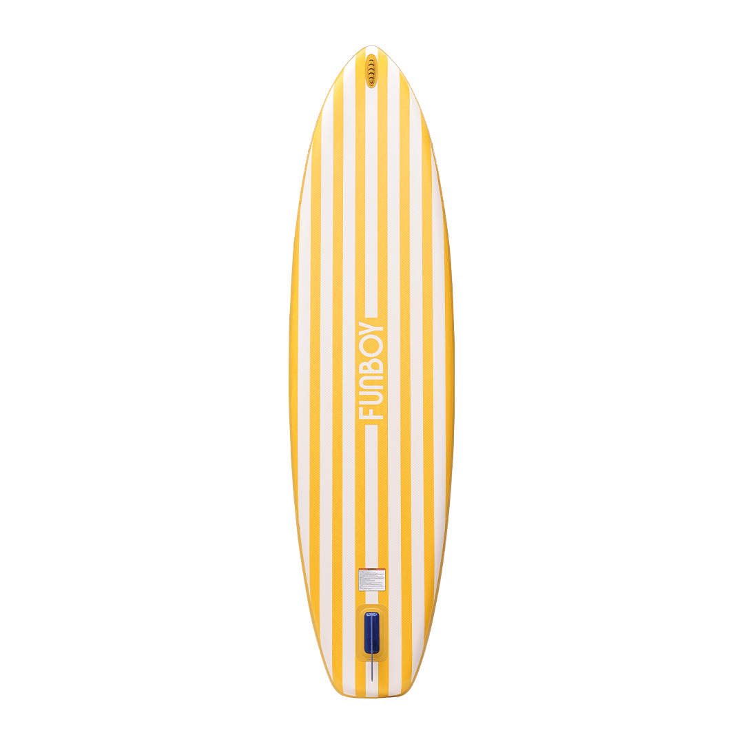 Funboy Essential | 11"6' Inflatable Stand Up Paddle Board - Yellow & White Cabana Stripe