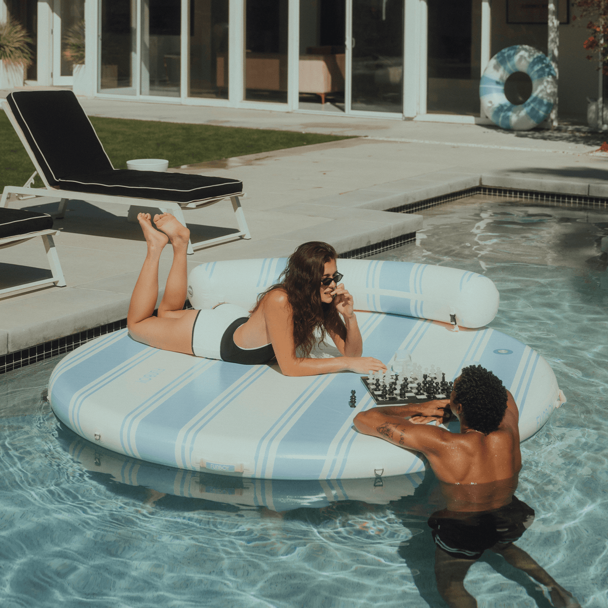 Funboy Best Seller | Inflatable Dock & Floating Island - Light Blue