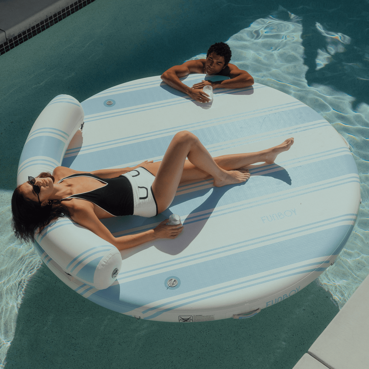 Funboy Best Seller | Inflatable Dock & Floating Island - Light Blue