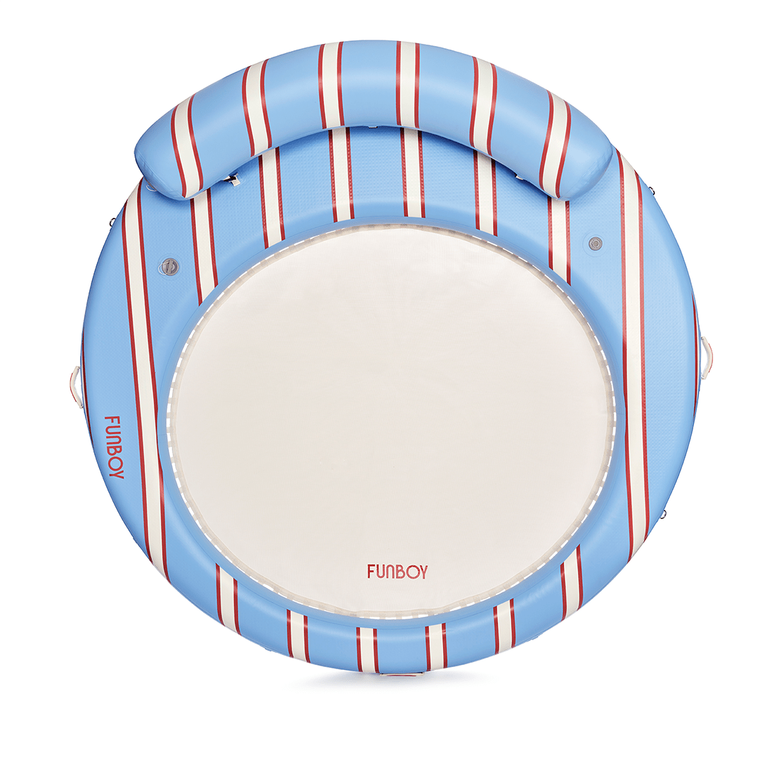 Funboy Recommended | Blue & Red Floating Dock. Leisure Island
