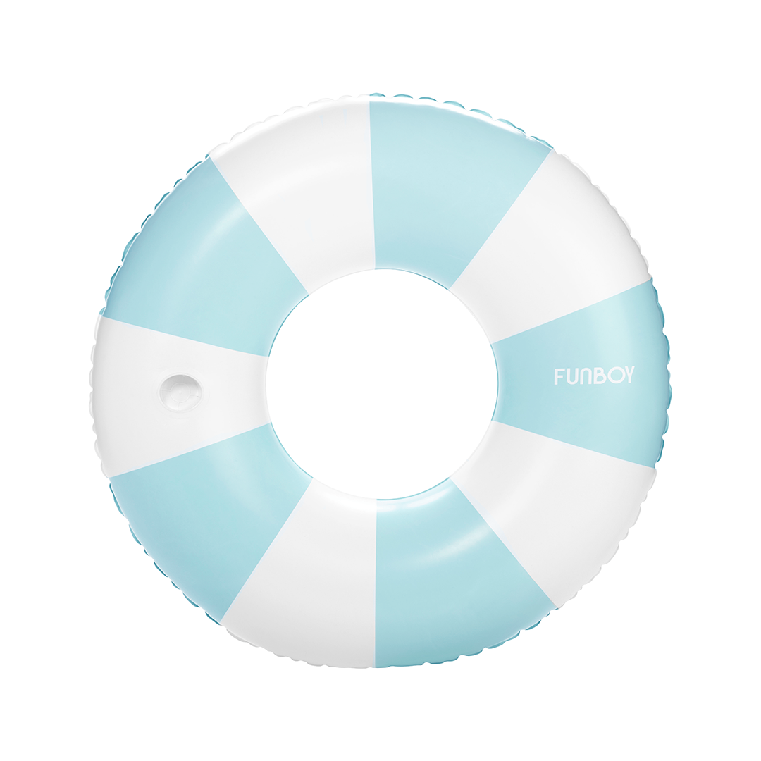 Funboy Signature | Blue Vintage Stripe Ring Tube Pool Float