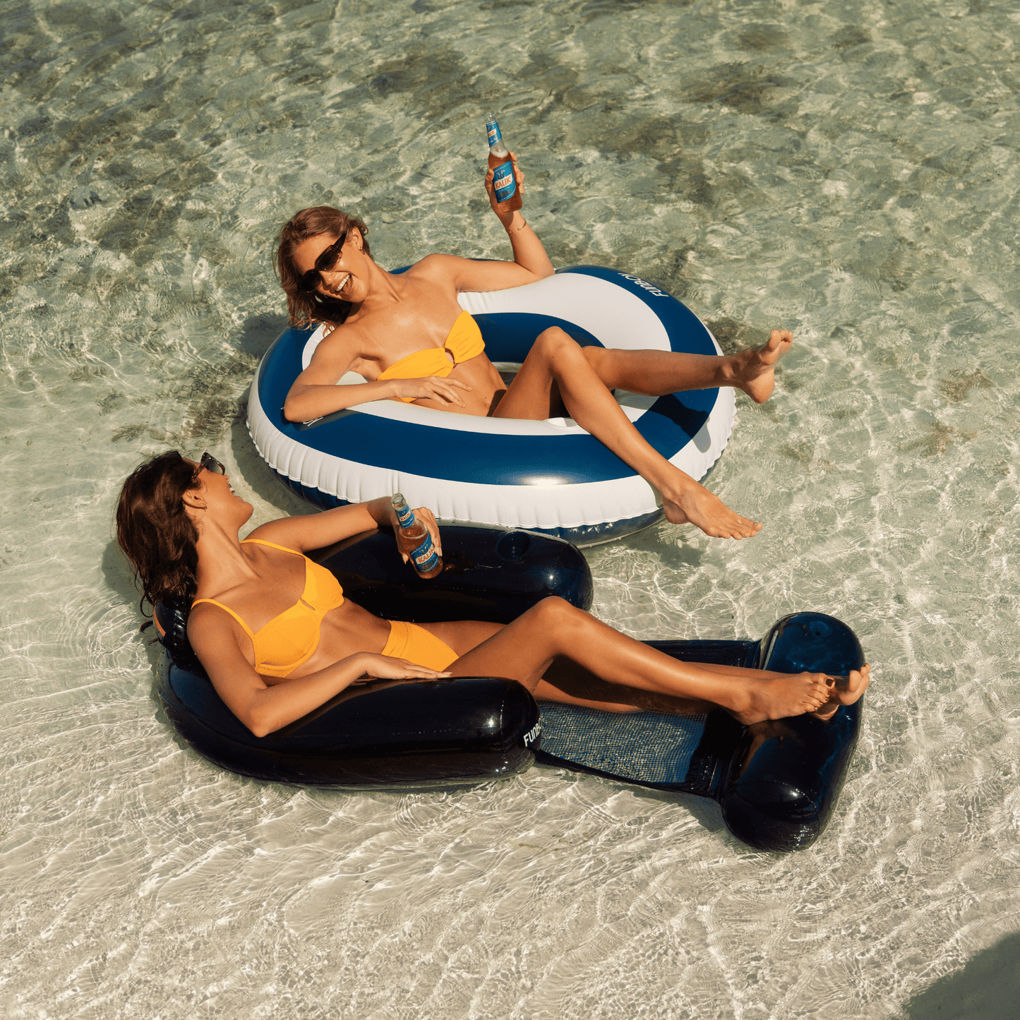 Funboy Popular | Pool Tube Float: Navy Blue & White, Striped
