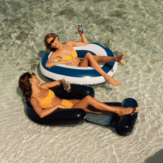 Funboy Popular | Pool Tube Float: Navy Blue & White, Striped