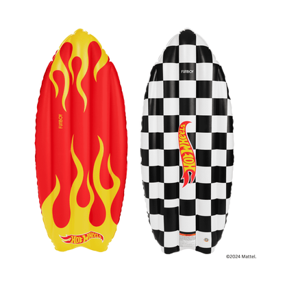 Funboy Exclusive | Hot Wheels Checkered Flame Surfboard Pool Float