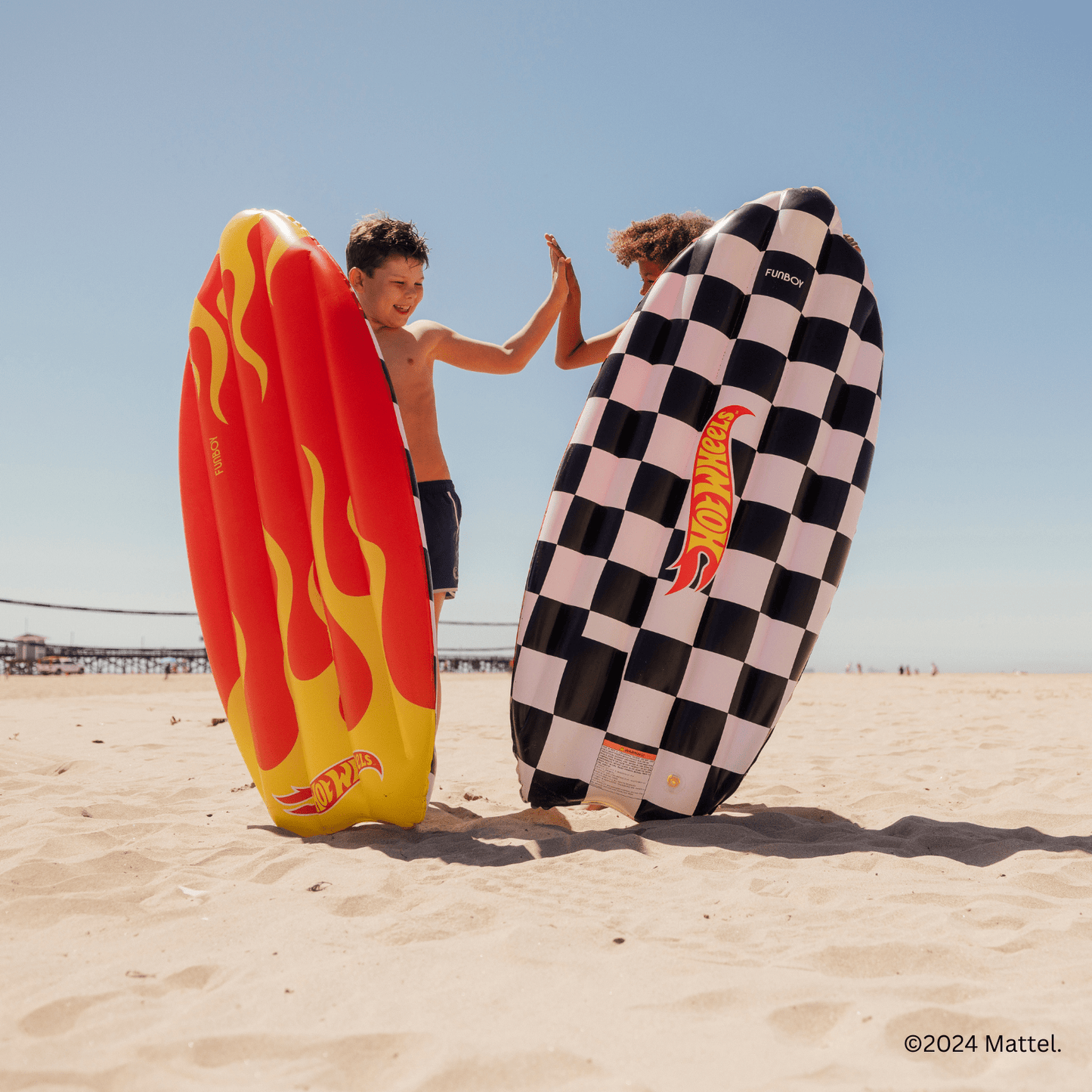 Funboy Exclusive | Hot Wheels Checkered Flame Surfboard Pool Float