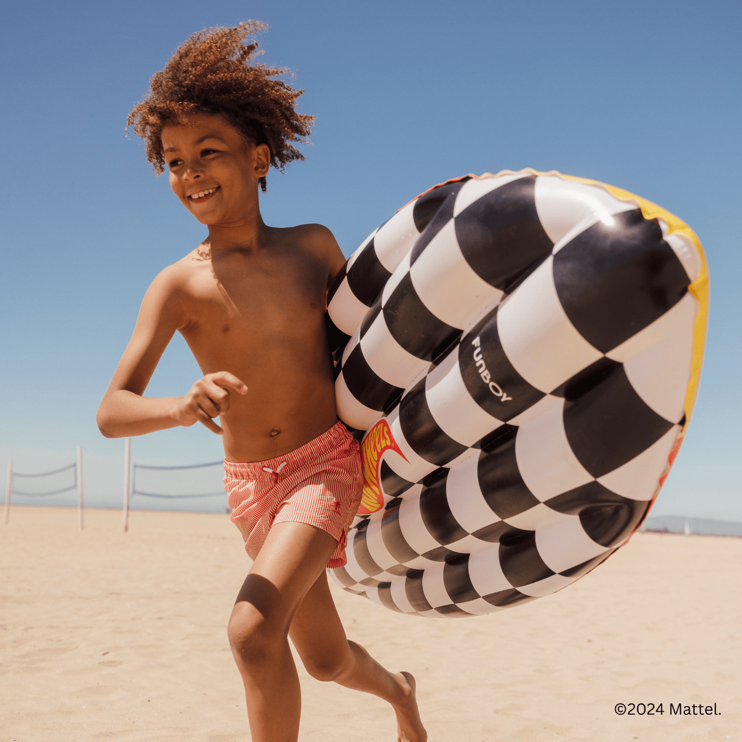 Funboy Exclusive | Hot Wheels Checkered Flame Surfboard Pool Float