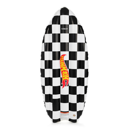 Funboy Exclusive | Hot Wheels Checkered Flame Surfboard Pool Float