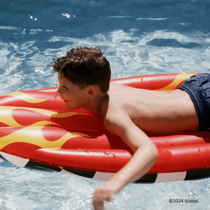 Funboy Exclusive | Hot Wheels Checkered Flame Surfboard Pool Float