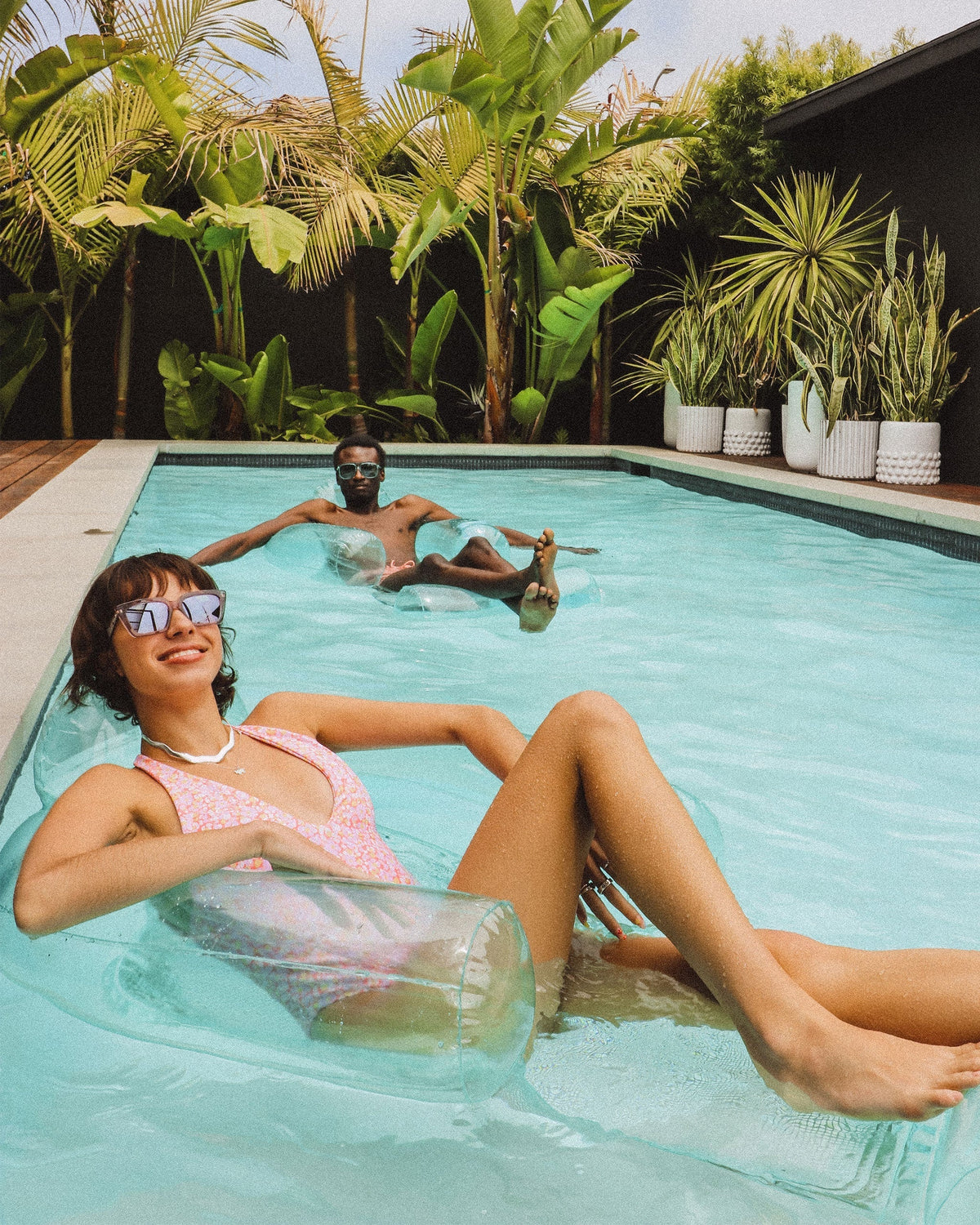Funboy Trending | Clear Aqua Mesh Chair Pool Float - 2 Pack