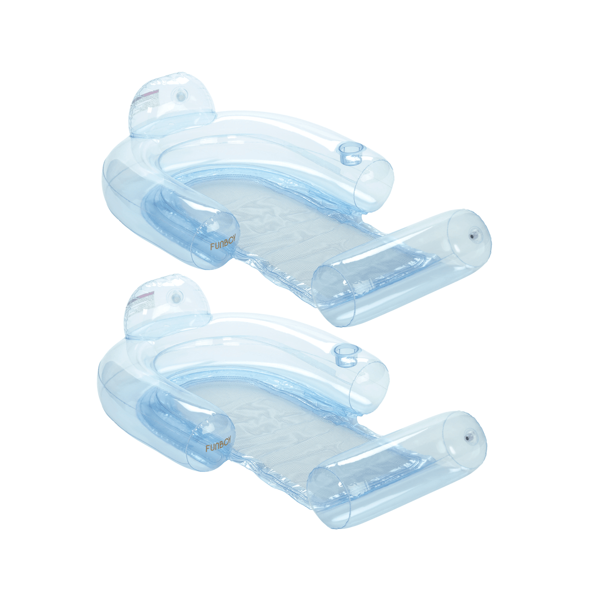 Funboy Trending | Clear Aqua Mesh Chair Pool Float - 2 Pack