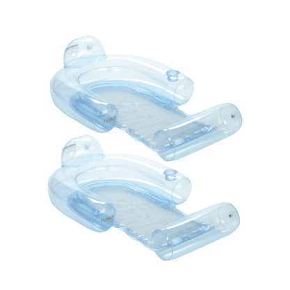 Funboy Trending | Clear Aqua Mesh Chair Pool Float - 2 Pack