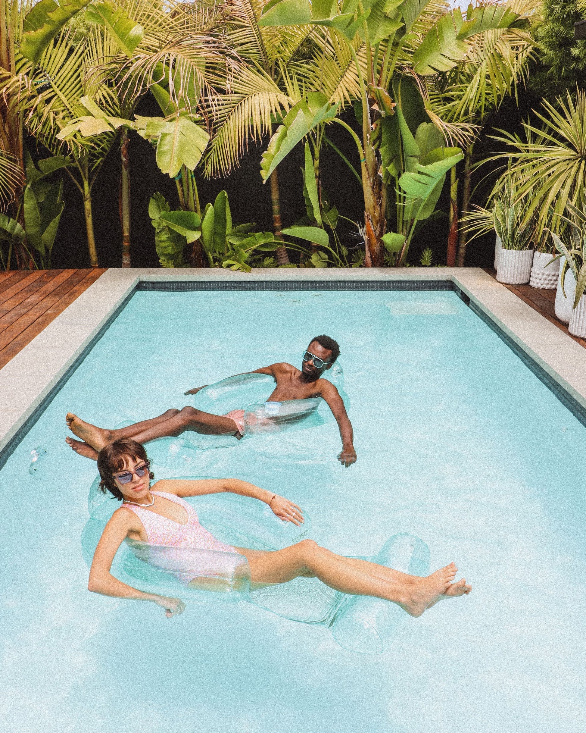 Funboy Trending | Clear Aqua Mesh Chair Pool Float - 2 Pack