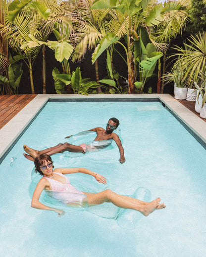 Funboy Trending | Clear Aqua Mesh Chair Pool Float - 2 Pack