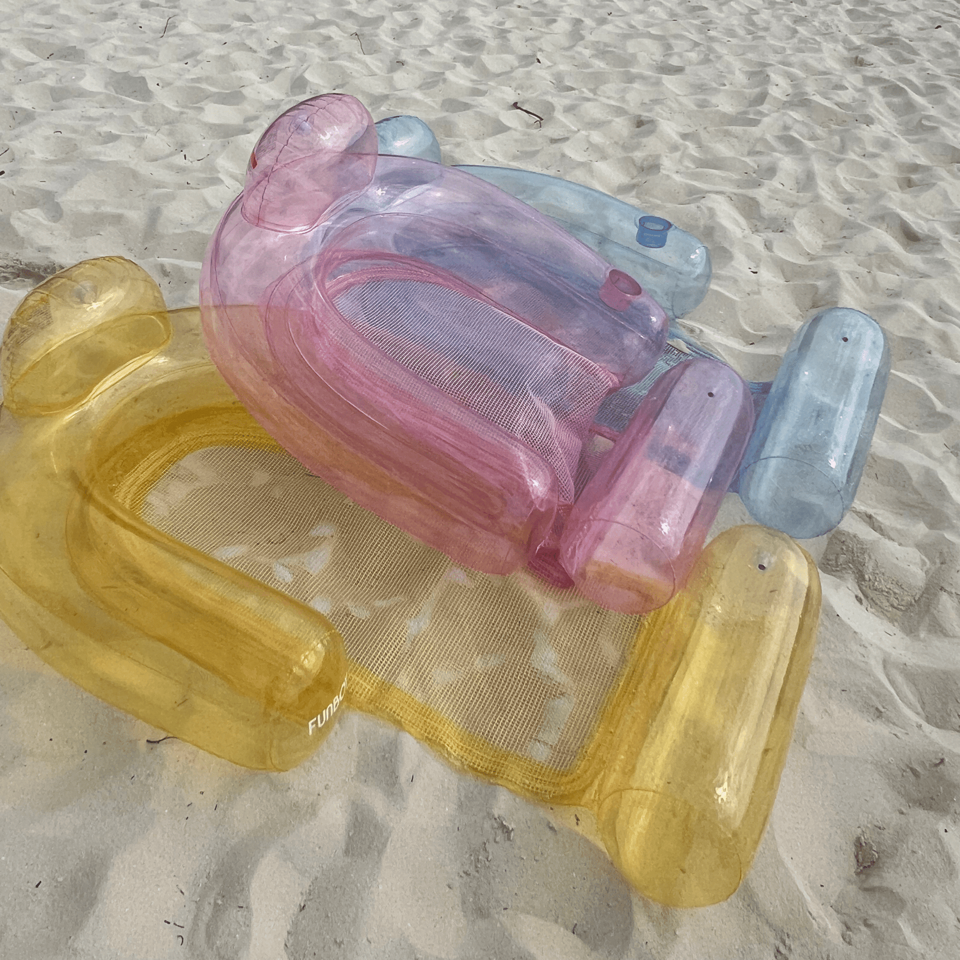 Funboy Best Seller | Clear Yellow Mesh Chair Water Hammock - 2 Pack