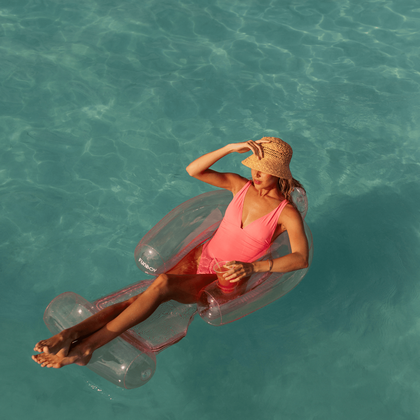 Funboy Recommended | Clear Pink Mesh Chair Water Hammock - 2 Pack