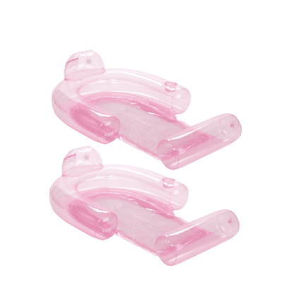 Funboy Recommended | Clear Pink Mesh Chair Water Hammock - 2 Pack