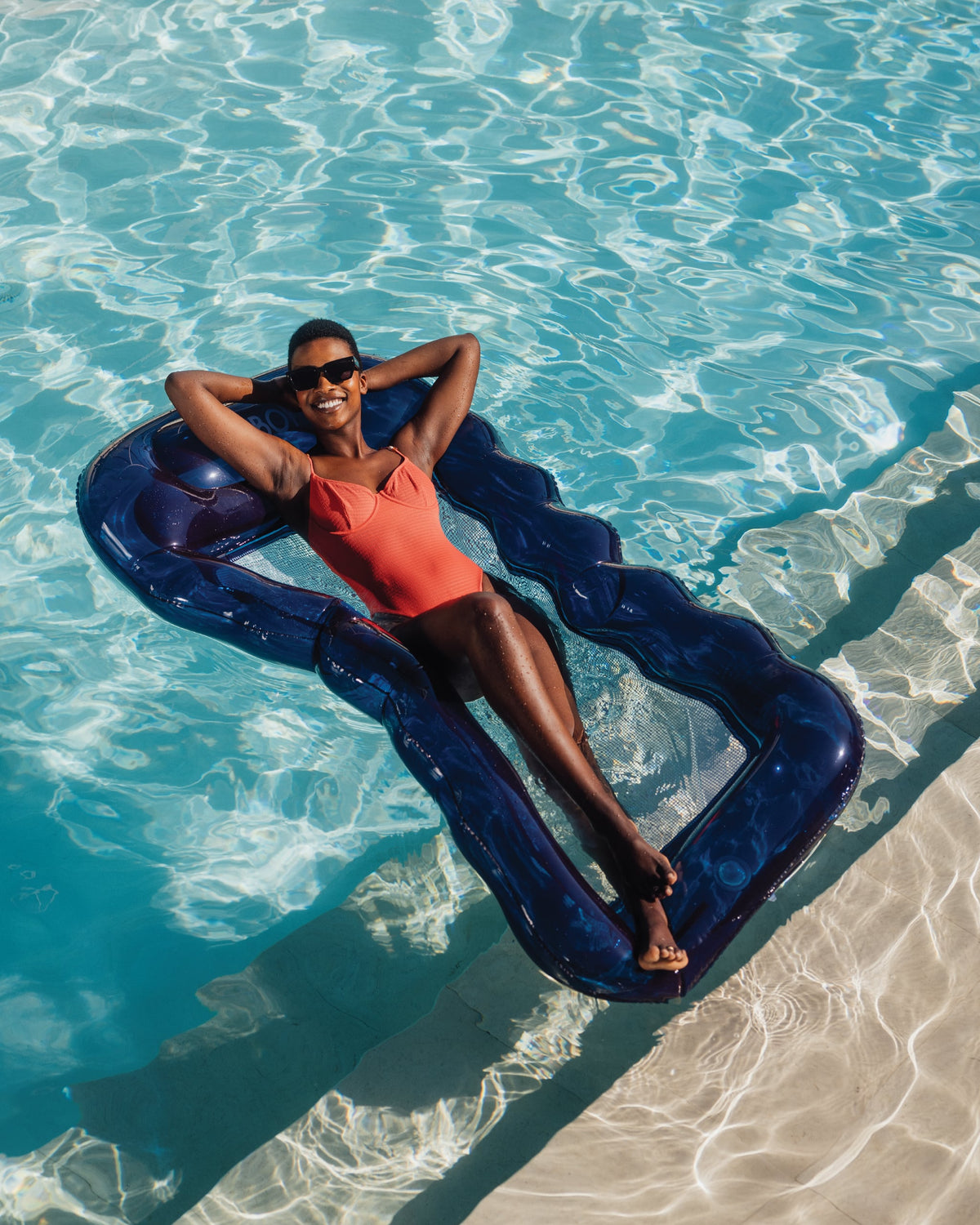 Funboy Exclusive | Mesh Pool Float Lounger, Navy Blue - 2 Pack
