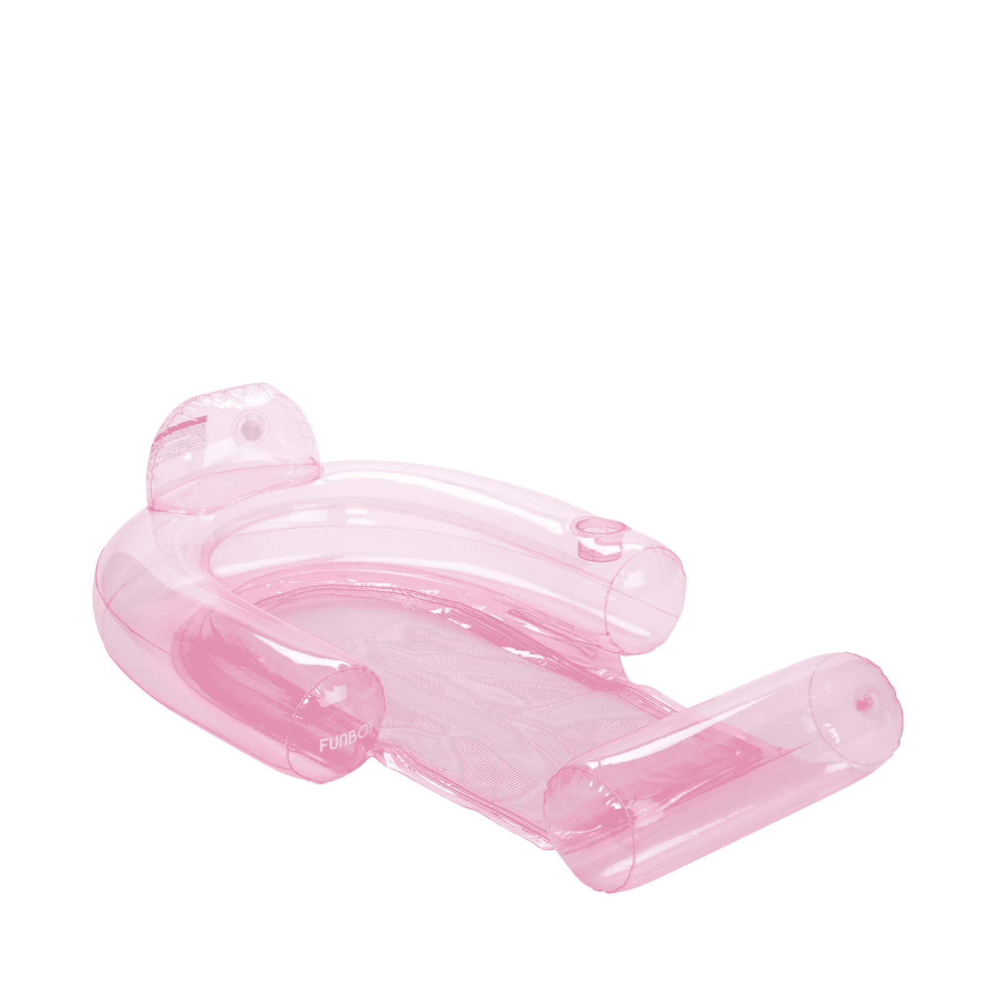 Funboy Essential | Clear Pink Mesh Chair Pool Float & Water Hammock