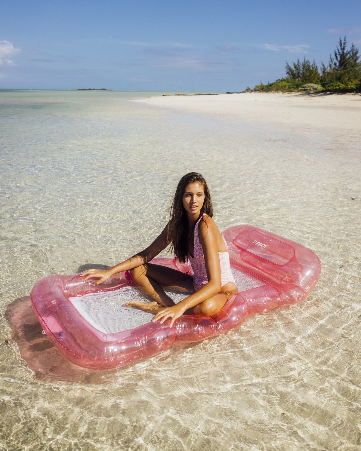 Funboy Featured | Clear Pink Mesh Lounger