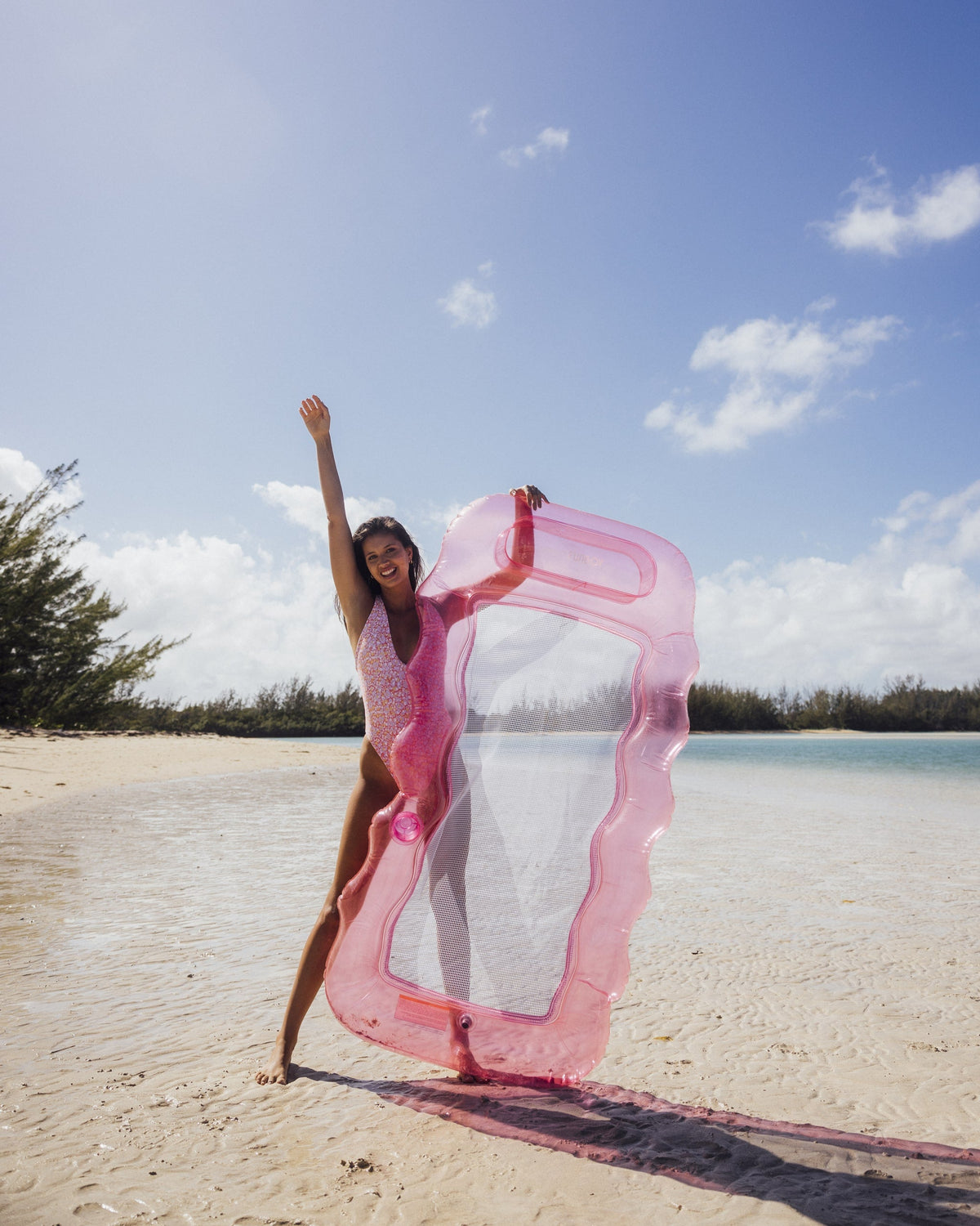 Funboy Featured | Clear Pink Mesh Lounger