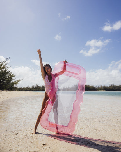 Funboy Featured | Clear Pink Mesh Lounger