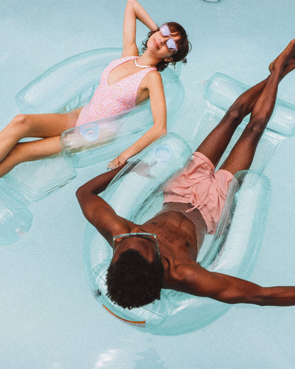 Funboy Trending | Pool Float Lounger: Clear Blue Mesh Chair Float