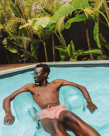 Funboy Trending | Pool Float Lounger: Clear Blue Mesh Chair Float