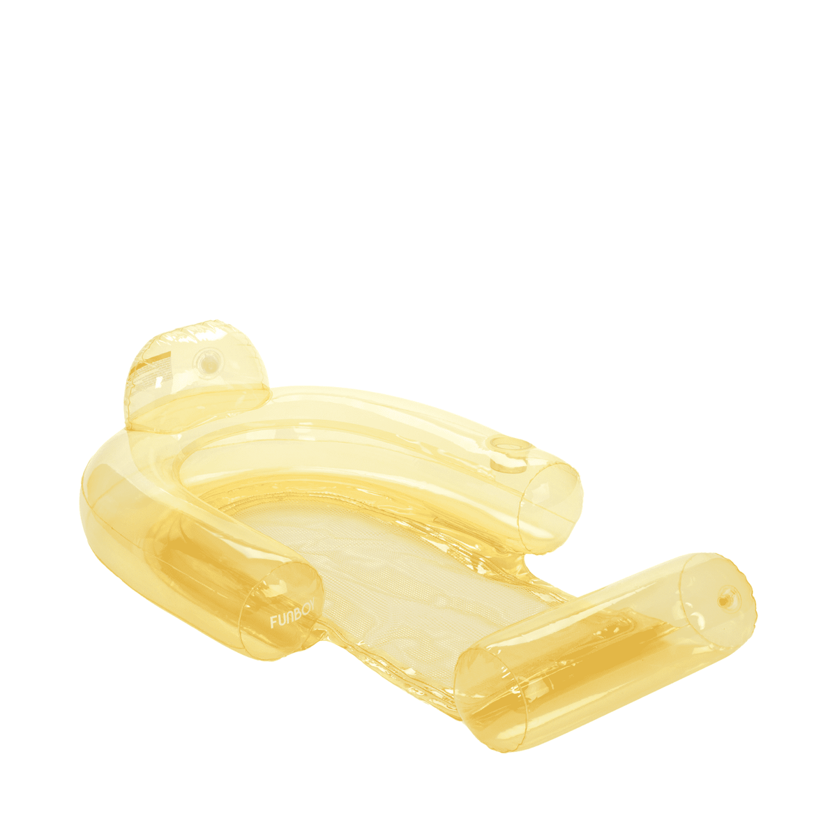 Funboy Recommended | Clear Yellow Mesh Chair Pool Float & Water Hammock