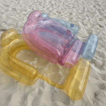 Funboy Recommended | Clear Yellow Mesh Chair Pool Float & Water Hammock