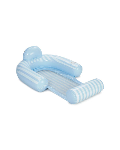 Funboy Exclusive | Blue & White Stripe Coastal Mesh Chair Pool Float
