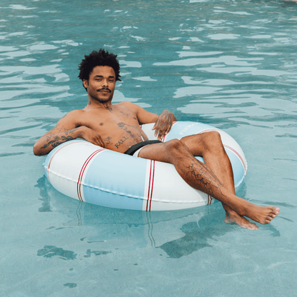 Funboy Best Seller | Red & Blue Striped Vintage Lux Tube Float