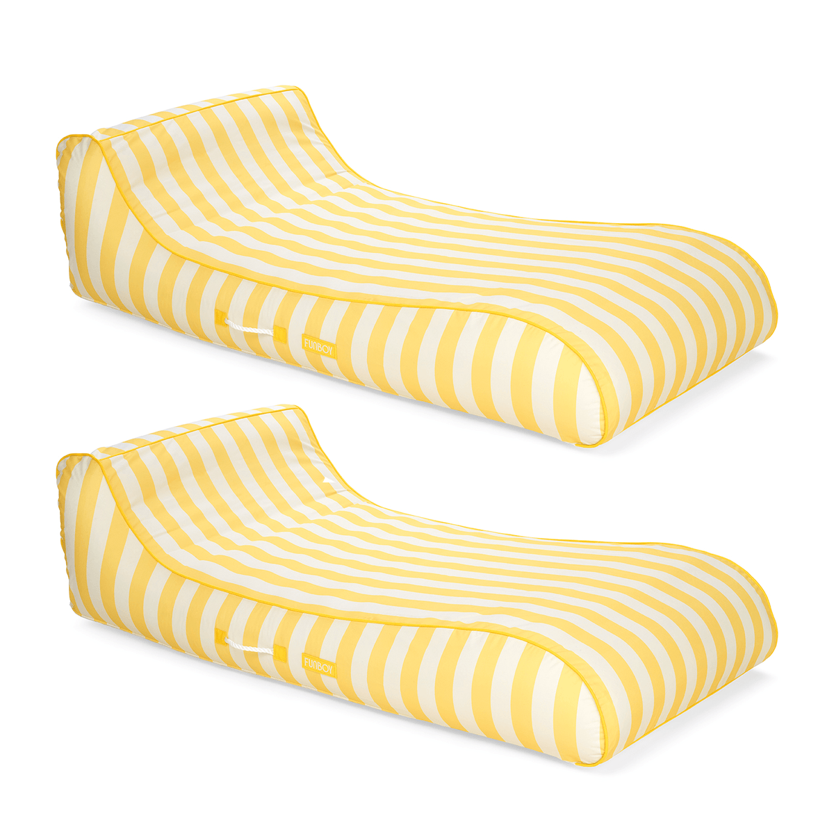 Funboy Popular | Yellow Cabana Fabric Sunbed Lounger - 2 Pack